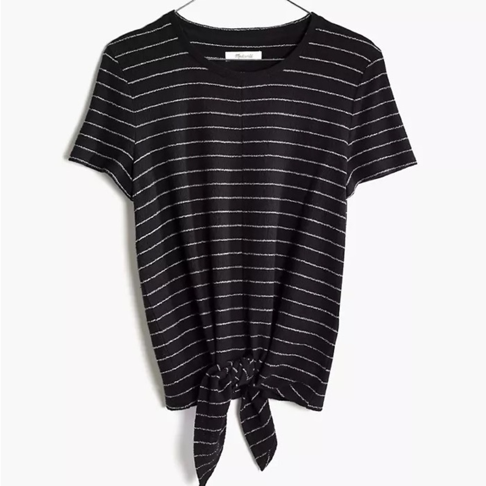 Madewell Modern Tie-Front Top in Stripe